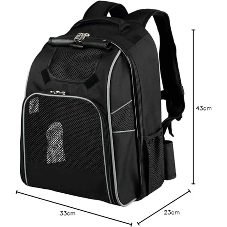 Trixie Rucksack William 33 × 43 × 23 cm, schwarz – Bild 8