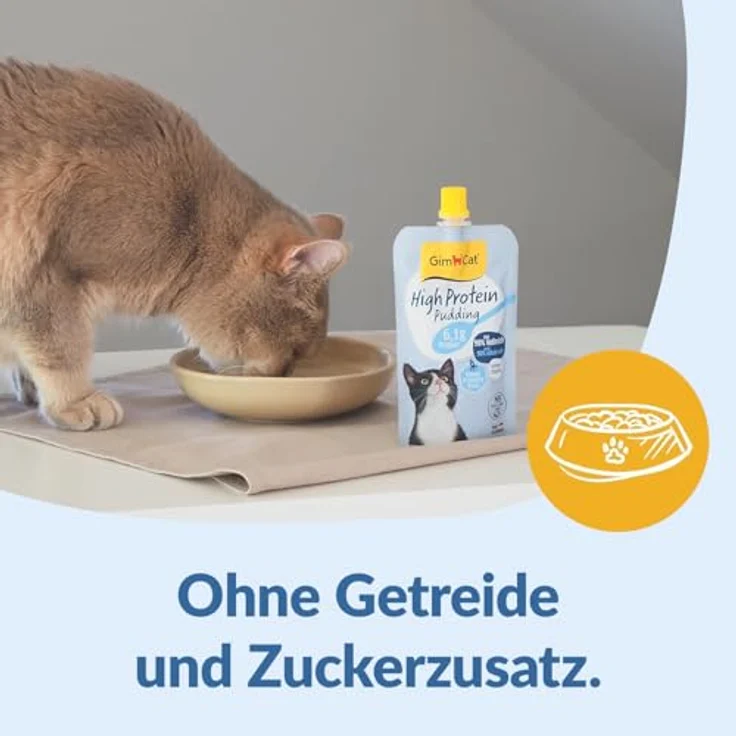 GimCat High Protein Pudding, proteinreicher Katzensnack ohne Zuckerzusatz, laktosereduziert, Made in Germany (1 x 100 g) – Bild 5