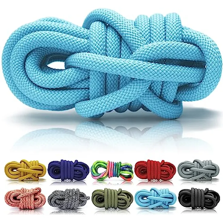 Ganzoo PPM Seil 5 m Zuschnitt, Pastellblau, 8 mm geflochtenes Polypropylen Multifilem Tauwerk für Hundeleine, Halsband und DIY-Projekte
