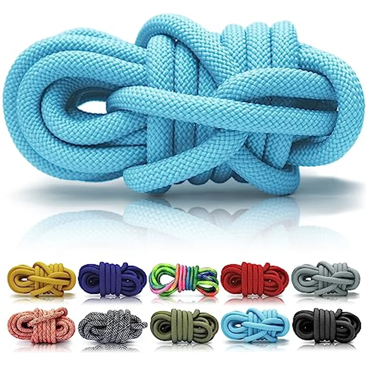 Ganzoo PPM Seil 5 m Zuschnitt, Pastellblau, 8 mm geflochtenes Polypropylen Multifilem Tauwerk für Hundeleine, Halsband und DIY-Projekte – Bild 1