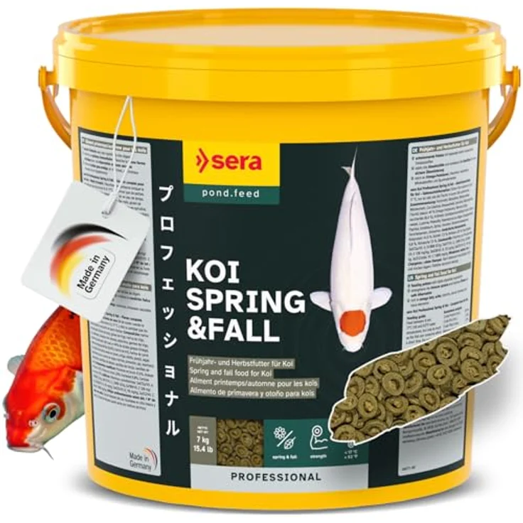 sera Koi Professional Spring & Fall 21 L (7 kg) | Hochwertiges Koi Futter für Temperaturen unter 17 °C | Leicht verdauliche Rezeptur für gesundes Wachstum – Bild 1