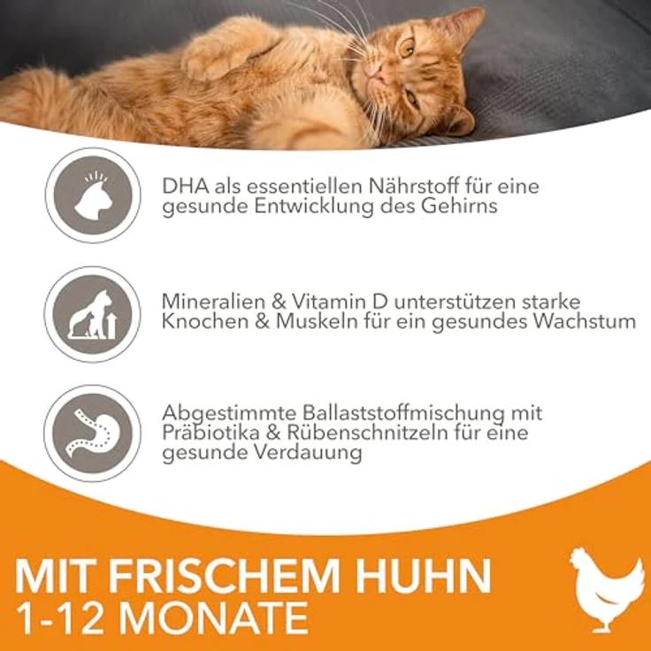 IAMS Advanced Nutrition Kitten, Trockenfutter mit Frischem Huhn, Sparpaket: 2 x 10 kg, ohne Weizen, reich an tierischen Proteinen und Omega-Fettsäuren – Bild 4