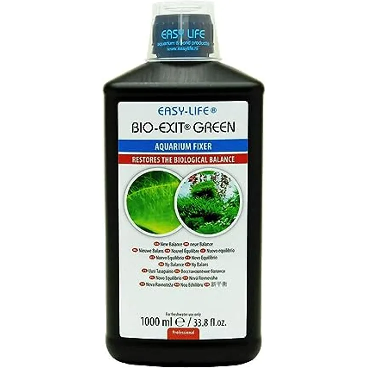 Easy Life Bio Exit Green, Wasseraufbereitung für Aquarien mit organischen Säuren und Wachstumsstimulatoren, 1,095 kg