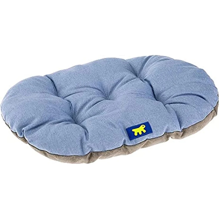 Ferplast Hundebett Relax, doppelseitiges Baumwollkissen mit weicher Polsterung, waschbar, 43 x 30 cm, Himmelblau – Bild 1