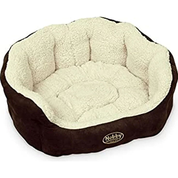 Nobby Komfort Bett TAIKA braun-wollweiß 65 x 57 x 22 cm – Bild 2