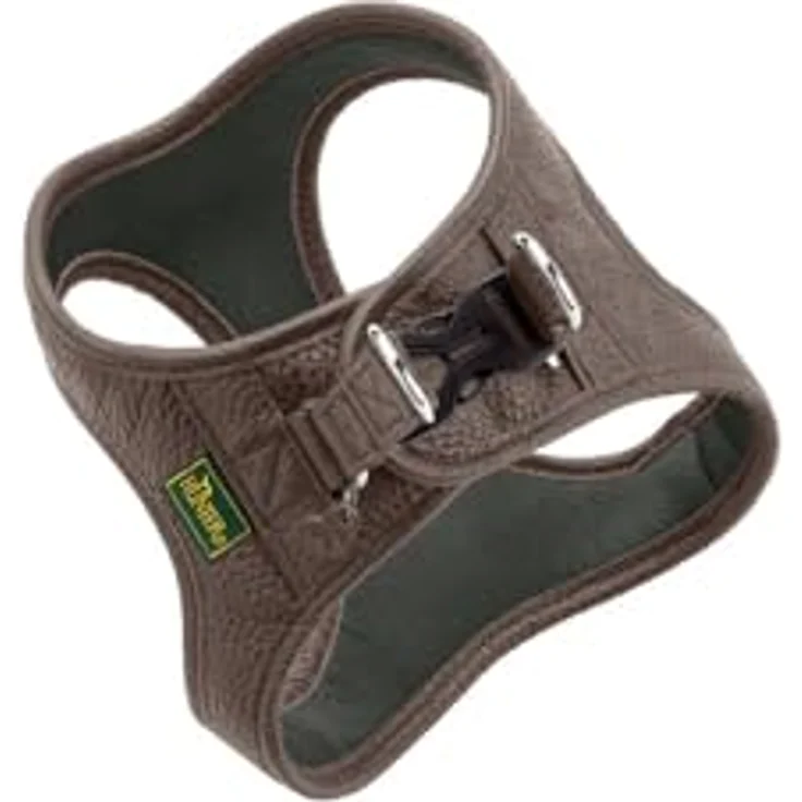 HUNTER Hundegeschirr Love, braun, weiches Rindsleder, handgenähtes Herz, atmungsaktive Mesh-Polsterung, Größe XXS-XS, Made in Germany – Bild 4