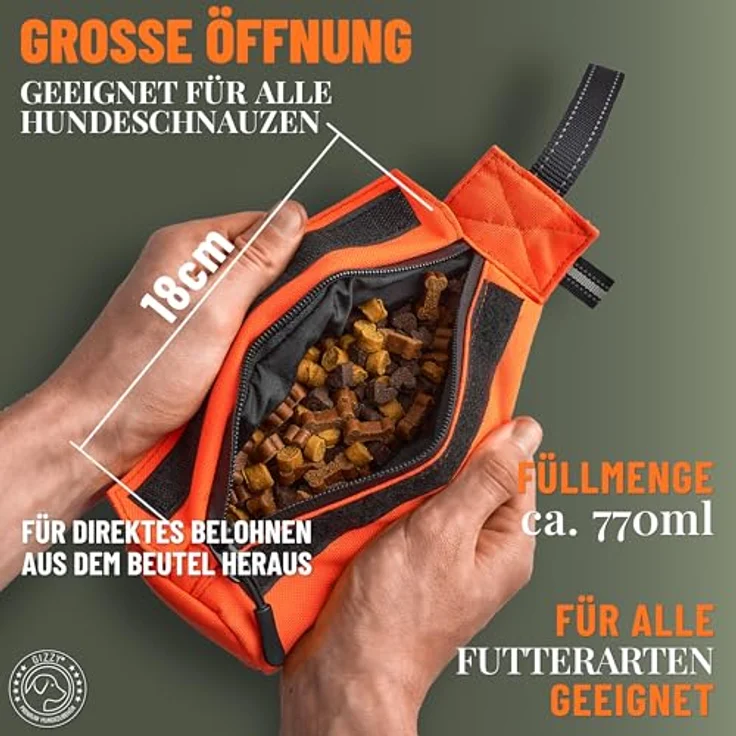 GIZZY® Futterdummy Hunde, robuster Futterbeutel für alle Rassen, strapazierfähiges TUFFTEX, Schnelles Belohnungssystem – Bild 4