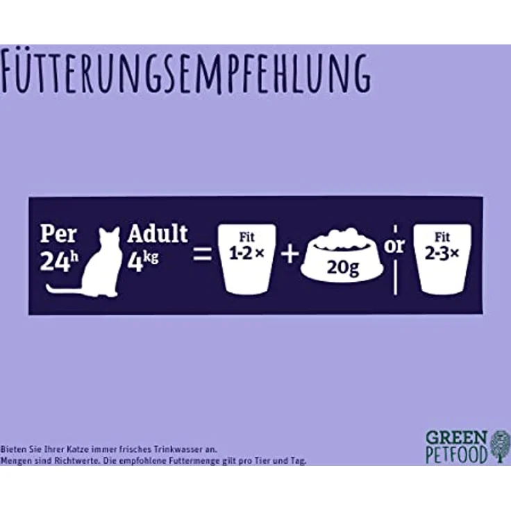 Green Petfood FairCat Fit (8 x 85 g), getreidefreies Katzennassfutter mit Tierwohl-Hühnchen und Lachs für aktive Outdoor-Katzen, 8er-Pack – Bild 5
