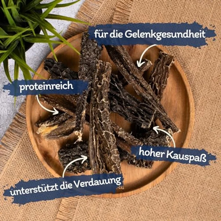 Lyra Pet® Rinderpansen groß getrocknet 12-15 cm, 5 kg, naturbelassener Kausnack, proteinreich, gut verträglich für Welpen und ältere Hunde – Bild 2