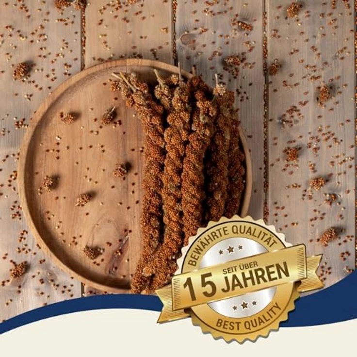 Lyra Pet® Kolbenhirse rot, 2 kg handverlesenes Vogelfutter für Sittiche & Kanarienvögel, natürliche Nährstoffquelle für Zier- und Wildvögel, ideal für das ganze Jahr – Bild 4