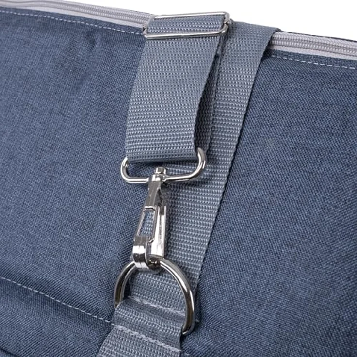 BOUTIQUE ZOO Hundetragetasche XL für Hunde & Katzen bis 15 kg, faltbar & waschbar, 52×35×39 cm, Denim-Imitat – Bild 5