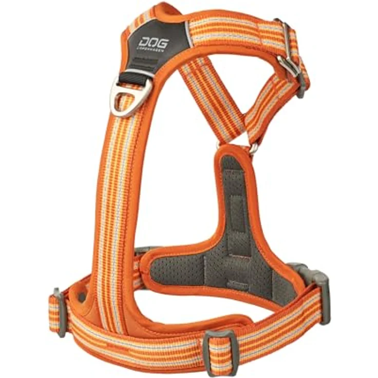 DOG Copenhagen Comfort Walk Air 3.0 Hundegeschirr, ergonomisches Geschirr mit Aluminiumbeschlägen, Orange Sun, XS – Bild 2