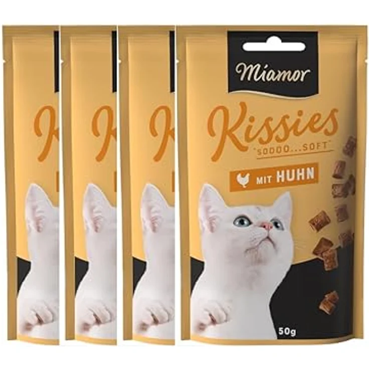 Miamor Kissies Sparpaket, Katzensnacks mit Huhn, 11 x 50 g, getreidefrei, ohne Zuckerzusatz