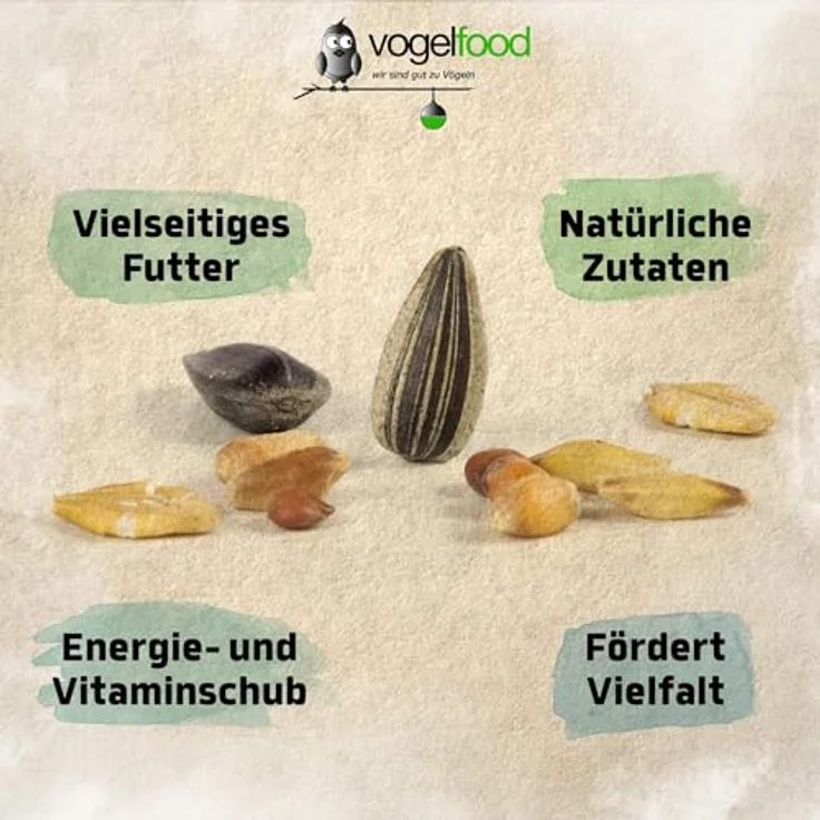 Samore Vogelfood 25 kg Streufutter für Wildvögel, ganzjähriges Premiumfutter mit Sorgumhirse, Sonnenblumenkerne und Hafer – Bild 4