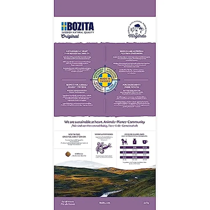 Bozita Hundefutter Original Adult Senior Huhn, 3 kg weizenfreies Trockenfutter für ältere Hunde, hohe Proteinqualität für Vitalität – Bild 4