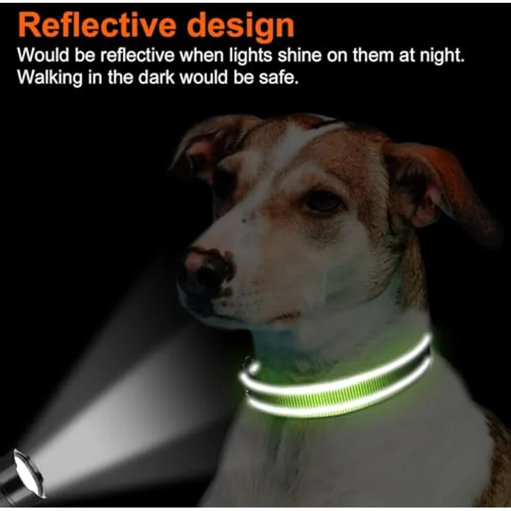 Joytale Halsband Hund, Gepolstertes Neopren Nylon Halsband, Verstellbar und Reflektierend für Kleine Hunde, S, Grün – Bild 5