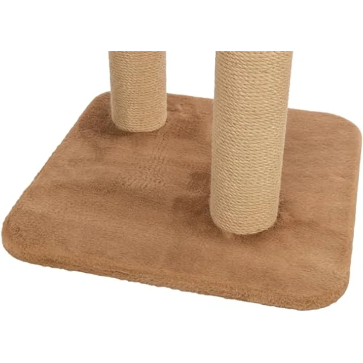 Trixie Kratzbaum Leo, mehrstöckiger Katzenbaum mit gemütlichen Liegeflächen und robusten Kratzflächen, 85 cm, braun, komfortabel & stabil - 48176 – Bild 5
