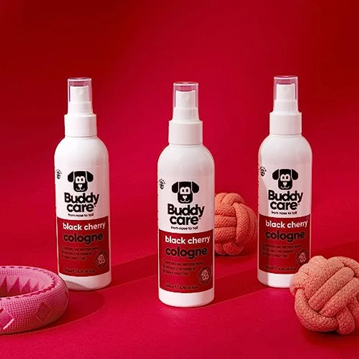 Buddycare Hund-Cologne Schwarzkirsche, fruchtiges Hundeparfüm mit Aloe und Pro-Vitamin B5, 200 ml – Bild 4