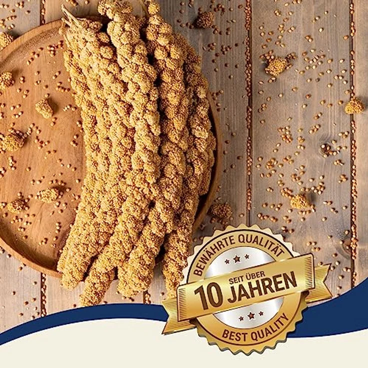 Lyra Pet® Kolbenhirse gelb 5 kg, ganzjähriges Vogelfutter für Ziervögel & Wildvögel, handverlesen, nährstoffreich, ideal für Wellensittiche & Kanarienvögel – Bild 4