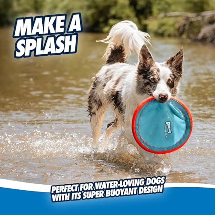 Chuckit! CH221301 Paraflight Large, Hundespielzeug Frisbee mit robustem Nylon, 24,5 cm, unsinkbar und gut sichtbar in Signalfarben – Bild 5