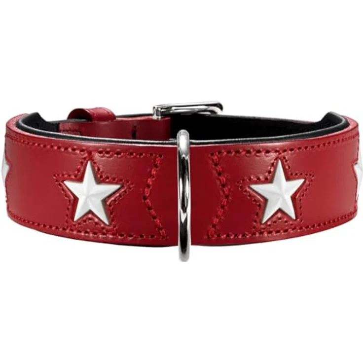 Hunter Hunde-Halsband Magic Star rot-schwarz M-L – Bild 3