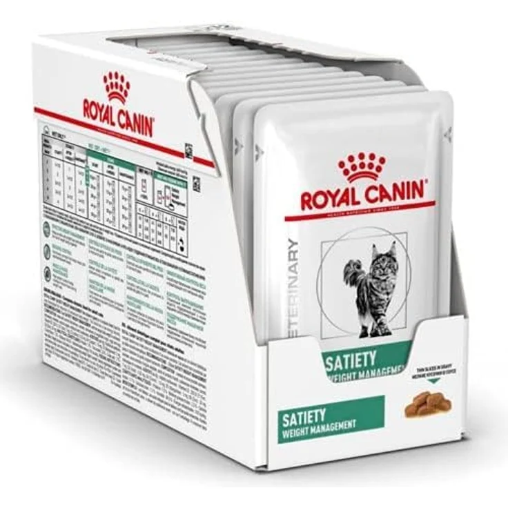ROYAL CANIN Veterinary Satiety Weight Management, 12x85g, Feuchtfutter zur Gewichtskontrolle mit hohem Proteingehalt für Katzen – Bild 2