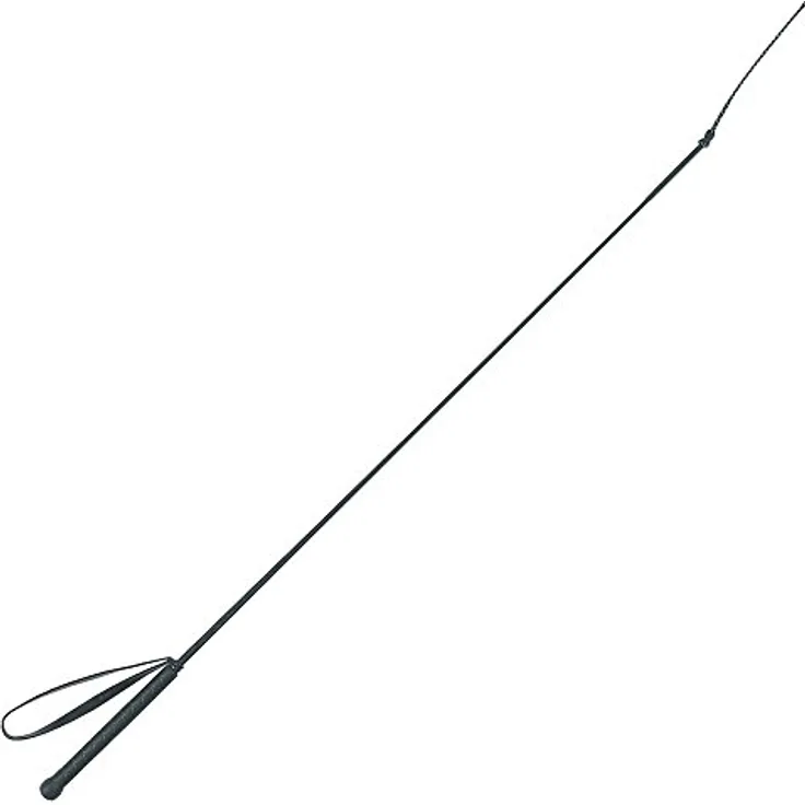Covalliero Kerbl Reitgerte Fiberglas, 100 cm, schwarzer PVC-Griff mit Handschlaufe