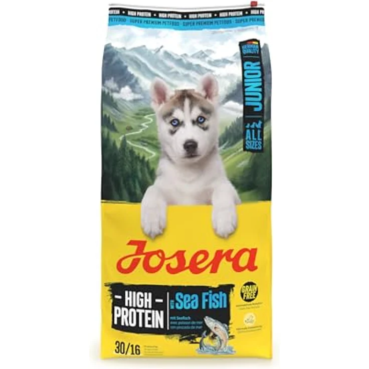 Josera High Protein Junior Sea Fish, getreidefreies Hunde-Trockenfutter für Welpen, 12,5 kg – Bild 1