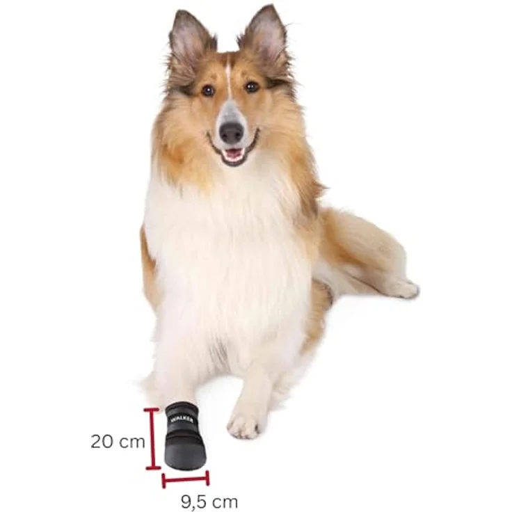 Trixie Pfotenschutz Walker Care, 2 Stück schwarz XL schwarz – Bild 4