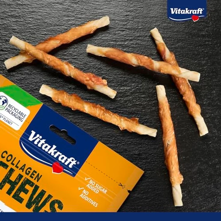 Vitakraft Chews Collagen Stick Chicken, leicht verdauliche Kaustangen für verdauungssensible Hunde, 200 g – Bild 3