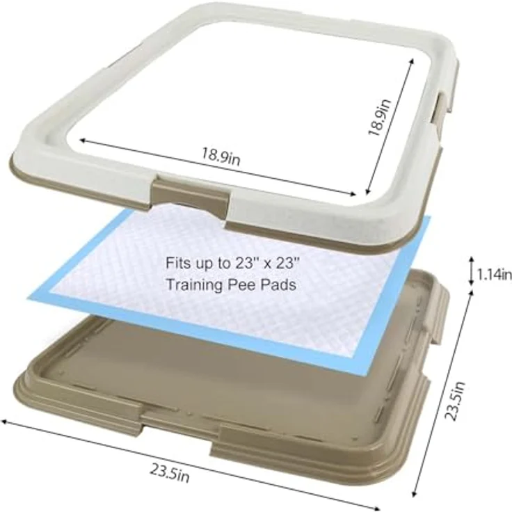 PAWISE Pee Pad Holder, tragbarer Töpfchentrainer für Hunde, mit rutschfesten Gummifüßen, 60 x 60 cm (24x24 in) – Bild 2