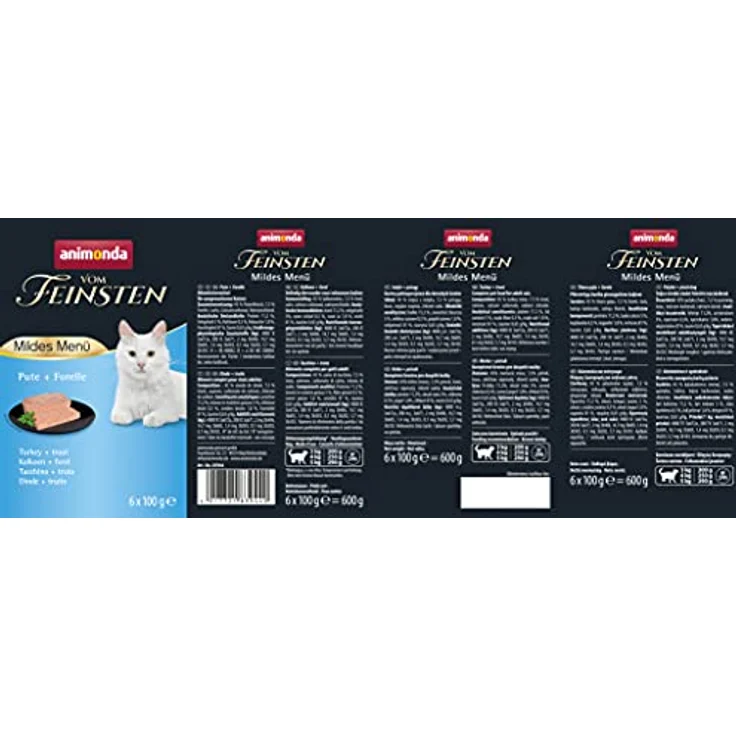Animonda Vom Feinsten Adult Mildes Menü, 6x100g Katzenfutter mit Pute und Forelle, hoch verdaulich, ohne Innereien – Bild 2