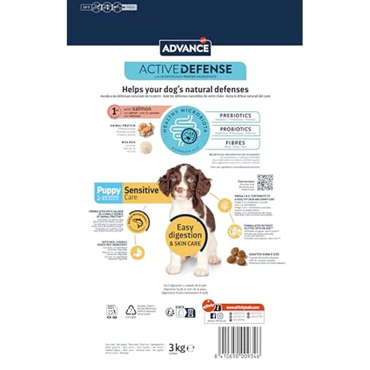 Advance Puppy Sensitive, Hunde-Trockenfutter mit Fisch und Gemüse, 3 kg für optimale Darmgesundheit und gestärktes Immunsystem – Bild 3
