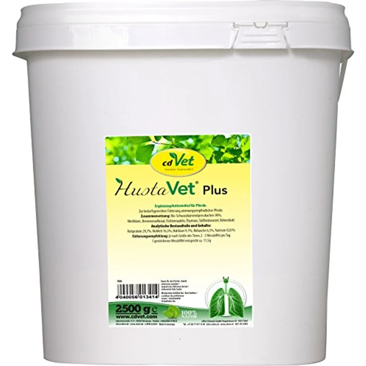 cdVet HustaVet Plus, 2,5 kg Schwarzkümmelpresskuchen für Pferde zur Unterstützung der Atemwege, 100% natürliche Inhaltsstoffe