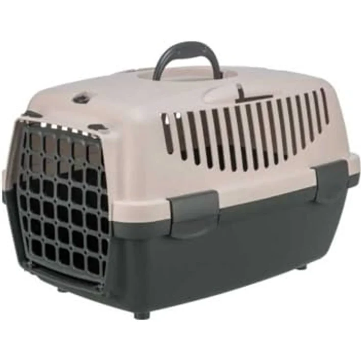 "TRIXIE Tiertransportbox Transportbox Capri dunkelgrau/blush für Katzen" – Bild 2