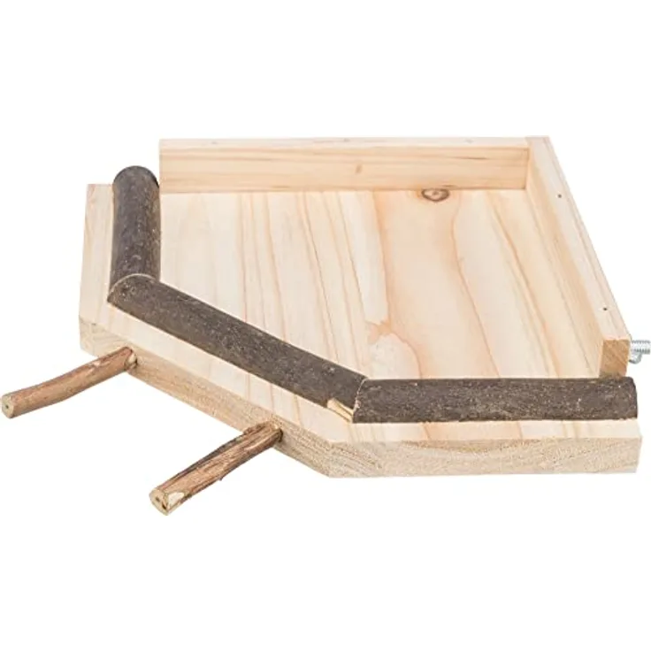 Trixie Landing Area mit Sitzstangen aus Holz, 19 × 19 cm, mit Schraubbefestigung
