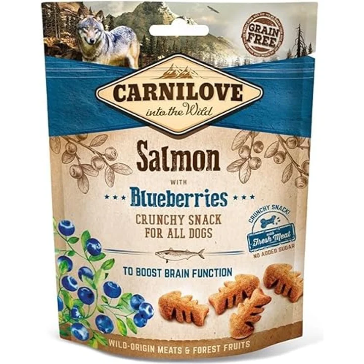 CARNILOVE Crunchy Snack Salmon with Blueberries, Hundesnack für alle Hunde, 3 x 200g – Bild 2