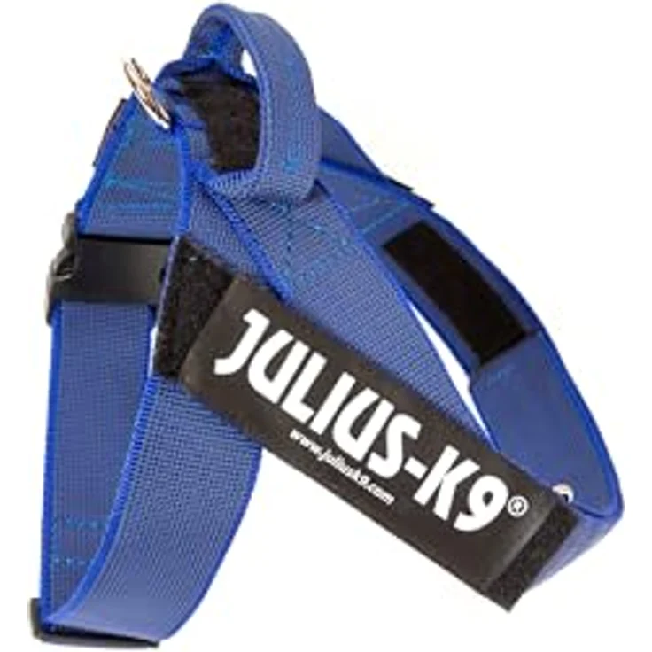 Julius-K9 K9 GURTGESCHIRR GR 1 BLAU 63-8, Hundegeschirr und Leine mit verstellbaren Gurten und reflektierenden Aufschriften – Bild 6