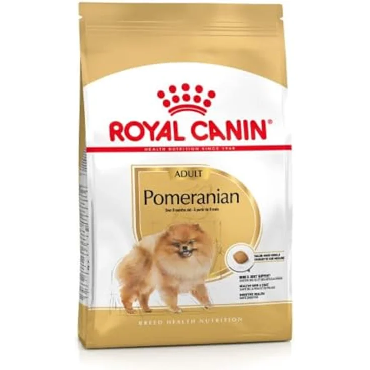 Royal Canin Pomeranian Adult, Trockenfutter für Zwergspitze ab 8 Monaten, 1,5 kg, optimale Verdauung & Zahnhygiene, angepasster Mineralstoffgehalt – Bild 1