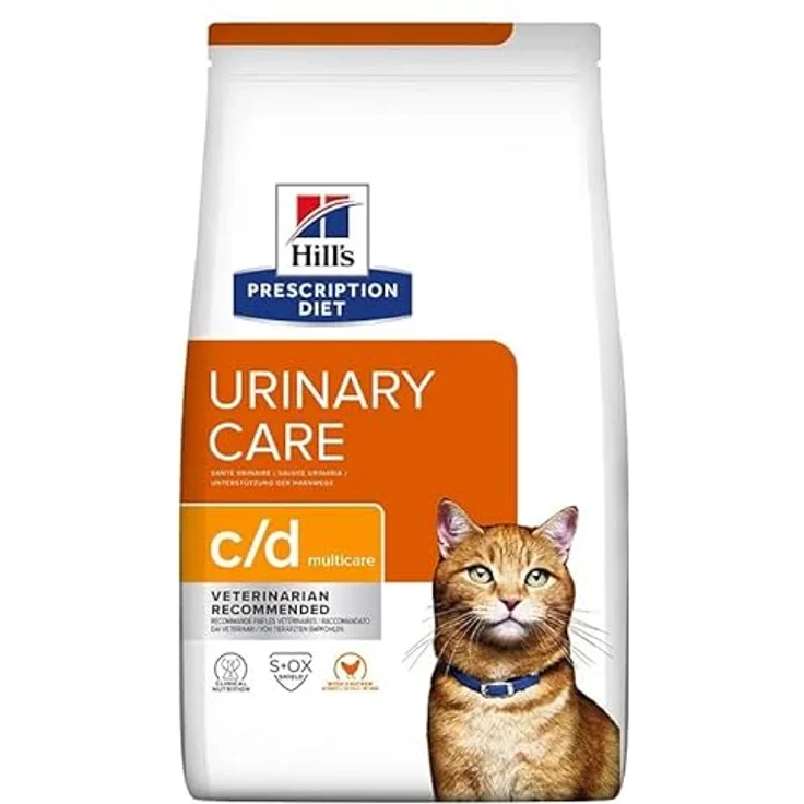 Hill's HPD Feline C/D, Katzen-Trockenfutter mit Hühnchen, 8 kg – Bild 1