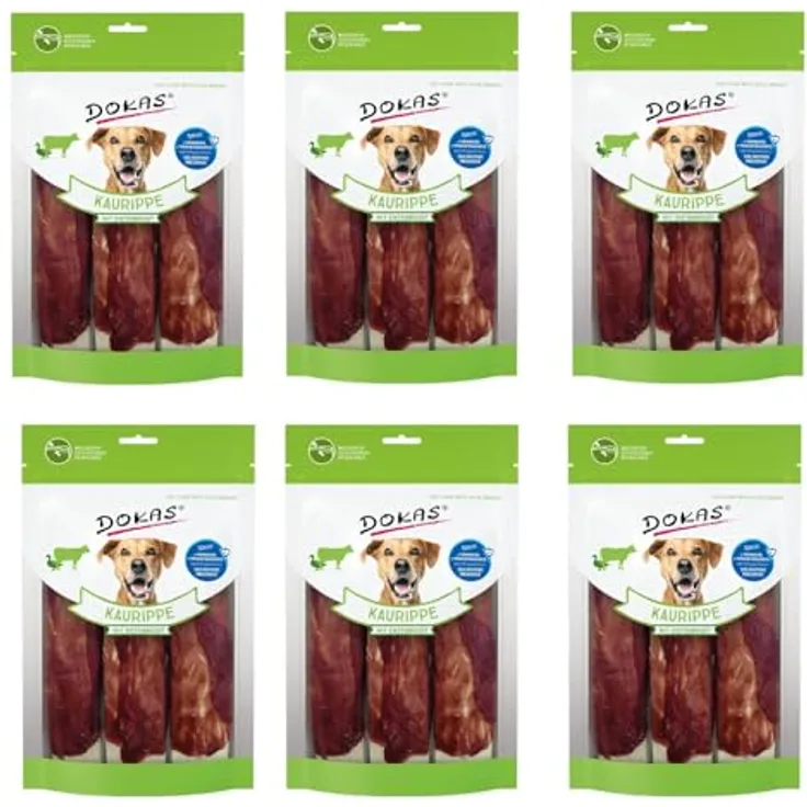 Dokas Kaurippe mit Entenbrust, hochwertiger Hundesnack ohne Soja, 210g