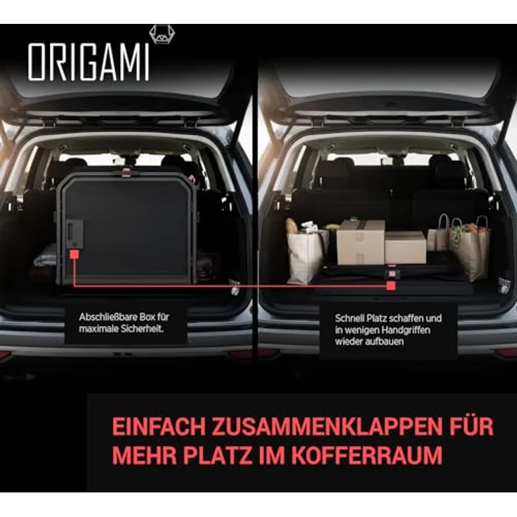4pets 1ONE1 Origami Hundetransportbox, faltbar, sichere Hundebox fürs Auto, 4 Größen (S, M, L, XL) – Bild 6