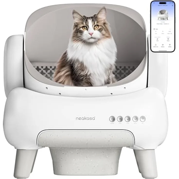 Neakasa M1 Plus Lite, Selbstreinigende Katzentoilette mit offenem Design, XXL Kapazität, App-Steuerung, geruchsfrei und hygienisch für mehrere Katzen – Bild 1