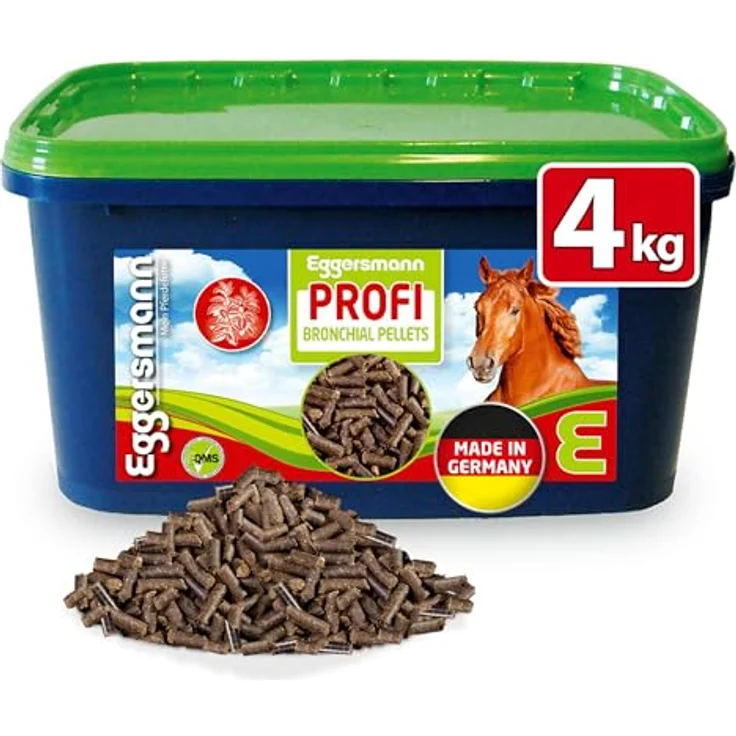 Eggersmann Mein Pferdefutter Profi Bronchial Pellets, 4 kg Ergänzungsfuttermittel mit Kräutermischung, Vitaminen & Mineralstoffen, für staubempfindliche Pferde – Bild 1