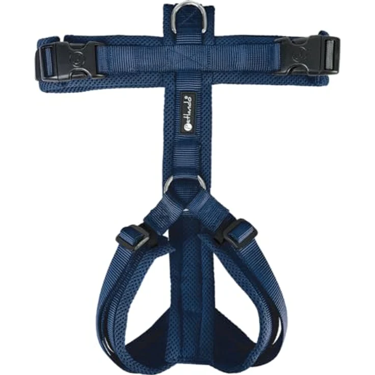 Petlando Hundegeschirr Y-Comfort, atmungsaktiv & leicht mit Mesh, stufenlos verstellbar, Navy M (Halsumfang 46-74 cm, Brustumfang 50-74 cm) – Bild 2