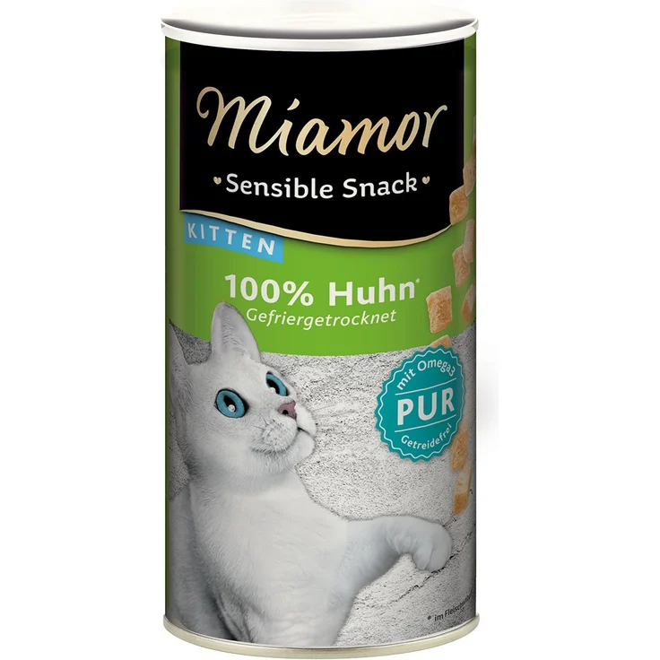 Miamor Sensible Snack Kitten Huhn Pur, 100% Huhn für empfindliche Kätzchen, 30g