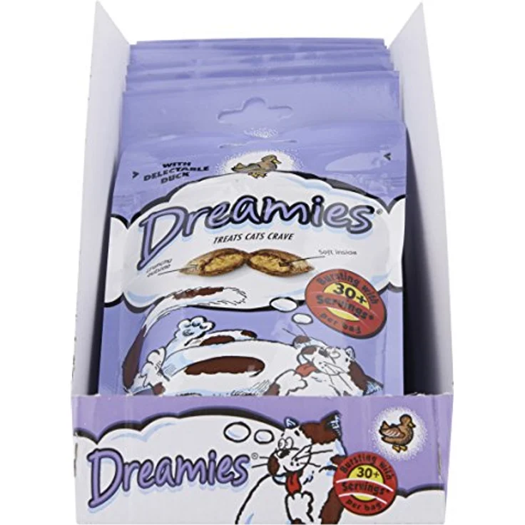 Dreamies Katzensnack Klassik - Sparpaket Ente, 6 x 60 g, knusprige Hülle mit cremig-weichem Kern, ohne künstliche Aromastoffe – Bild 8