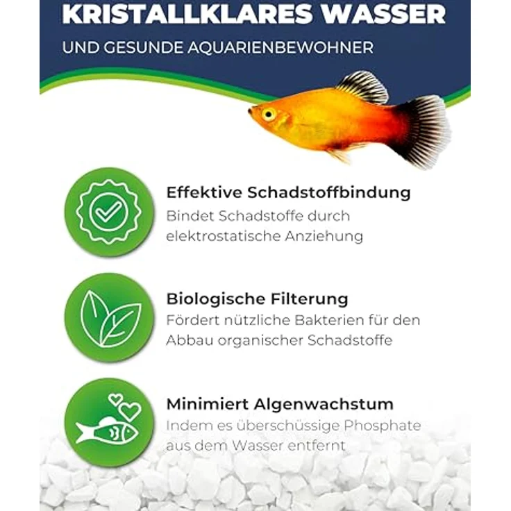 HOBBY Aquaristik Zeolith I 500g, Naturreines Filtermaterial für Süß- & Meerwasseraquarien, gegen Ammonium & Algenwachstum, biologische Wasseraufbereitung – Bild 2