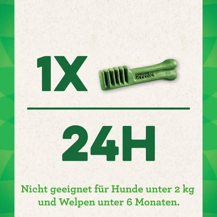 Greenies Dental Treats Original Teenie, Zahnpflegesnacks für kleine Hunde von 2-7 kg, 340 g Beutel gegen Plaque und Mundgeruch – Bild 3