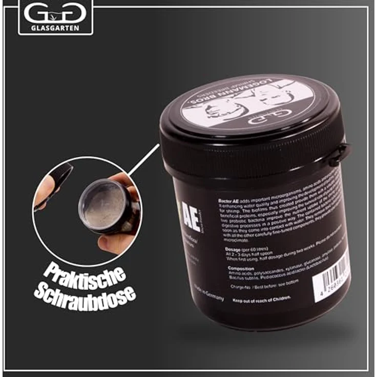 GG GLASGARTEN Bacter AE | 70g – Premium Wasserzusatz mit Mikroorganismen zur Verbesserung der Wasserqualität und Entwicklung eines natürlichen Biofilms für Aquarien – Bild 3